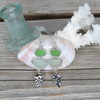 Insta Sale Green and Seafoam Sea Glass Double Drop Earrings - MM