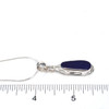 Cobalt Sea Glass Nautical Twist Necklace on ruler for size reference. 
