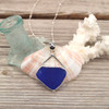 Insta Sale Cobalt Sea Glass Sail Drop Necklace - MM