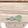 Insta Sale Aqua and Seafoam Sea Glass Beaded Duo Necklace - MM on ruler for size reference. 