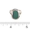 Olive Forest Sea Glass Nautical Twist Ring - Size 10 on ruler for size reference. 
