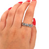 Sterling Silver Lita Scallop Shell Ring on model for color reference. 