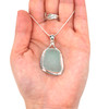 Seafoam Sea Glass Nautical Twist Necklace on model for color reference. 