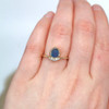 Nova Sea Glass Engagement Ring on model