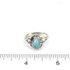 Larimar Caribbean Calm Trinity Split Band Beaded Ring - Size 9 on ruler for size reference. 

