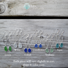 Marquee Sea Glass Bezel Wrap Earrings color options