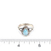Larimar Ocean Tide Trinity Split Band Beaded Ring- Size 9 on ruler for size reference. 
 