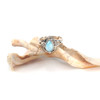 Larimar Ocean Tide Trinity Split Band Beaded Ring- Size 9
