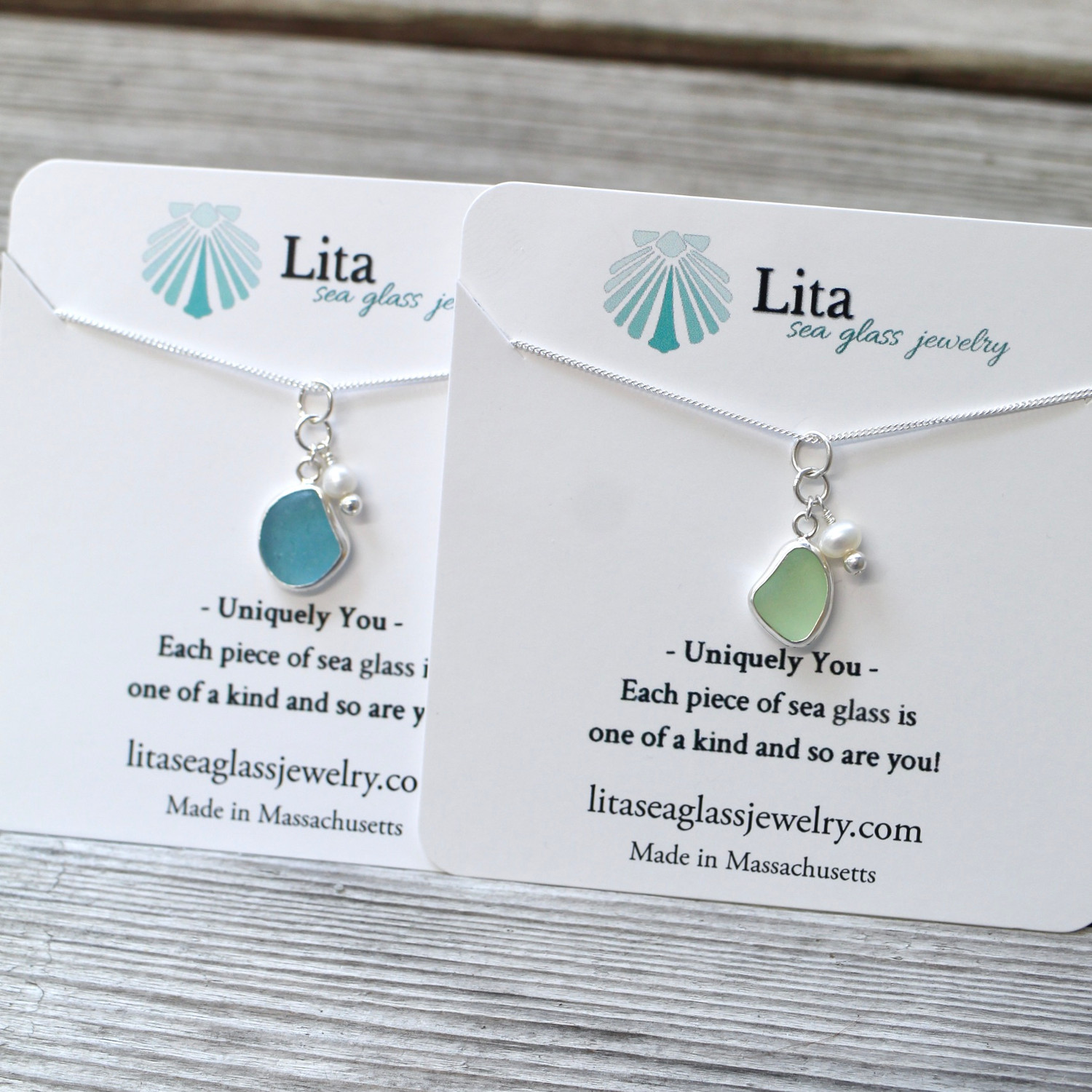 Uniquely You Bezel Wrap Sea Glass Necklace
