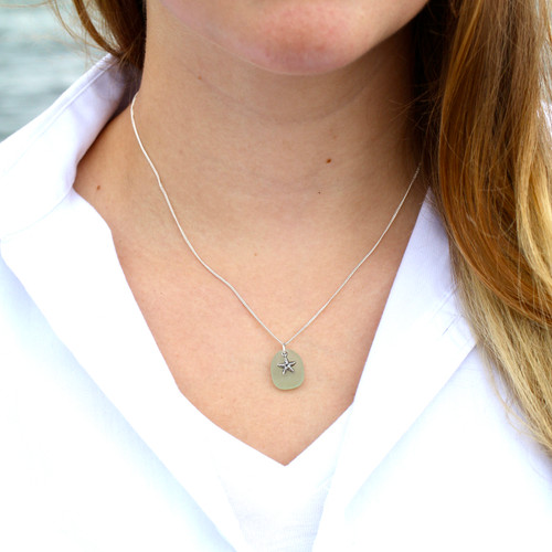 Nautical Charm Sea Glass Necklace