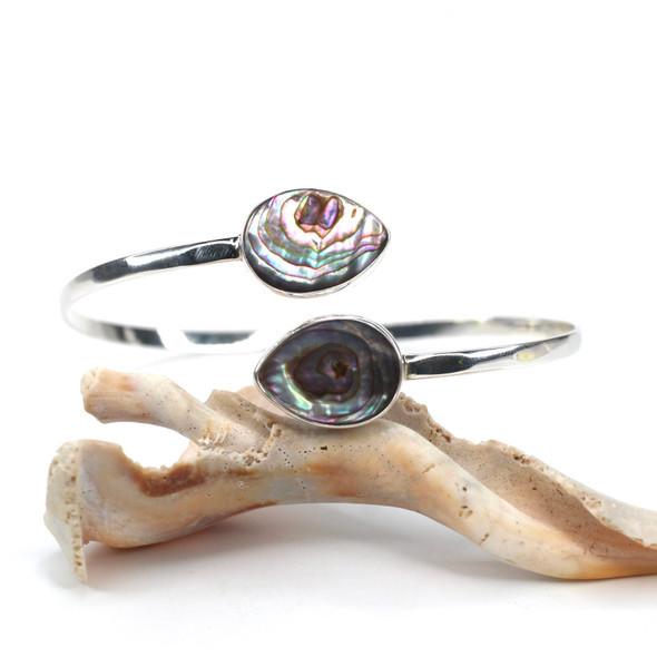 Abalone Teardrop Embrace Cuff Bracelet