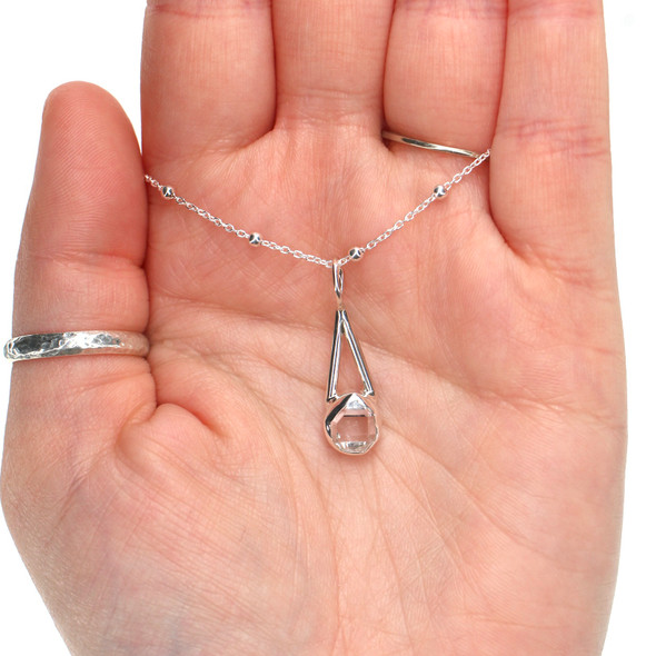 Herkimer Diamond Lunar Drop Charm #9