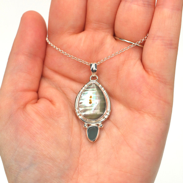 Aqua Abalone Ocean Ambience Necklace