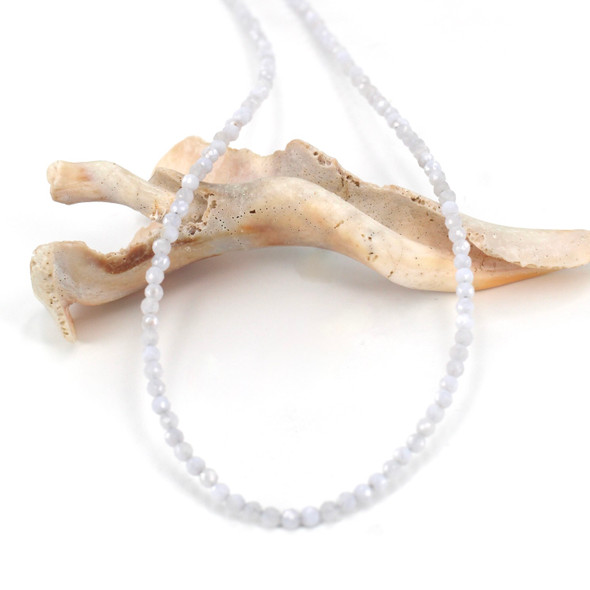 Blue Chalcedony Beaded Gemstone Necklace