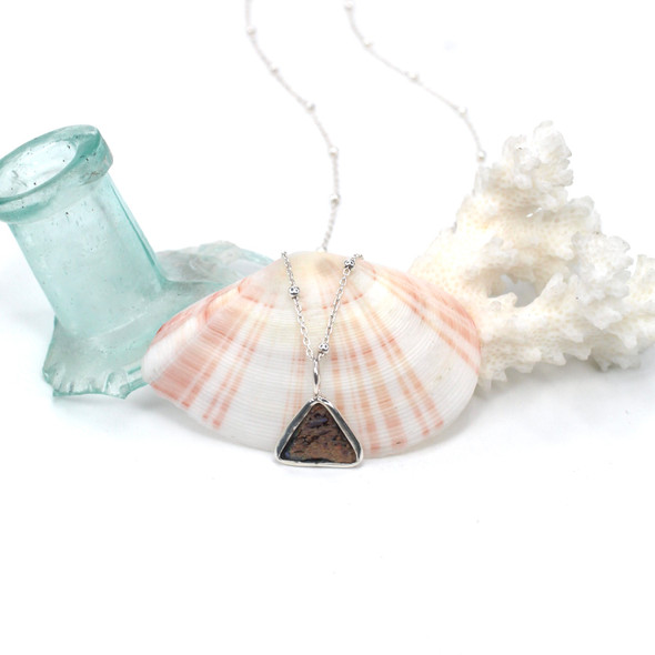 Abalone Triangle Charm
