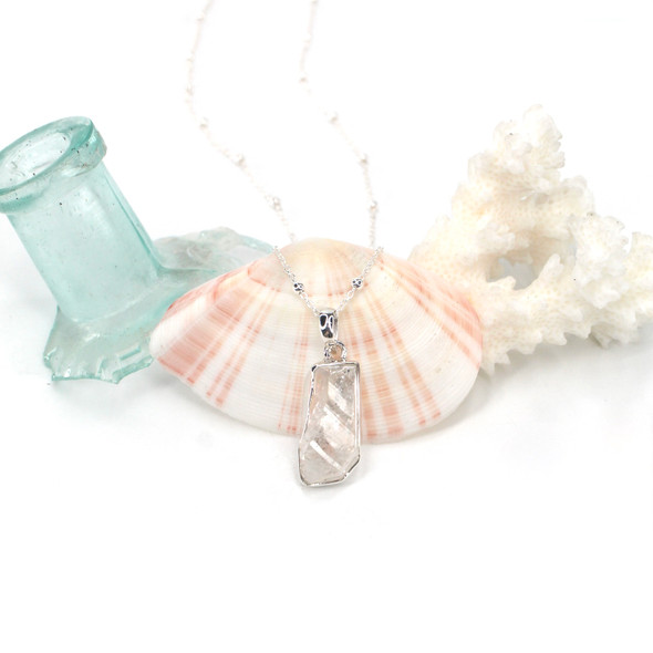 Herkimer Diamond Bezel Set Necklace