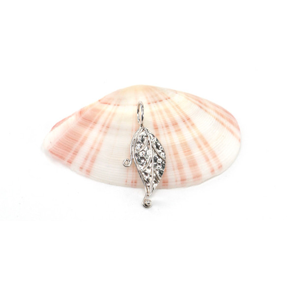Sterling Silver Leaf Charm