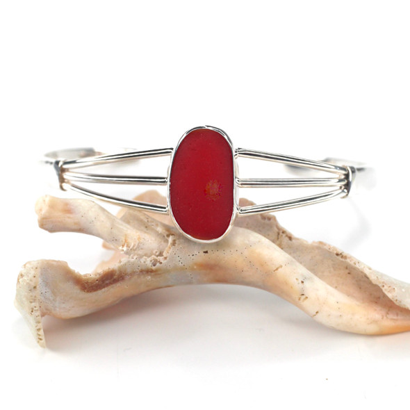 Red Sea Glass Three Piece Bracelet Red Sea Glass Three Piece Bracelet