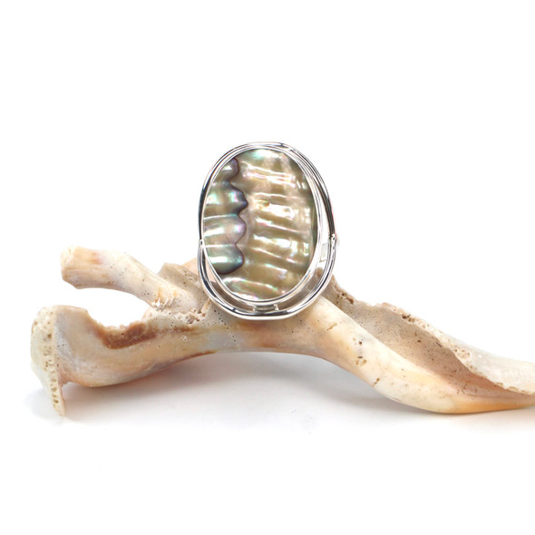 Abalone Ripple Grand Ring - Size 9