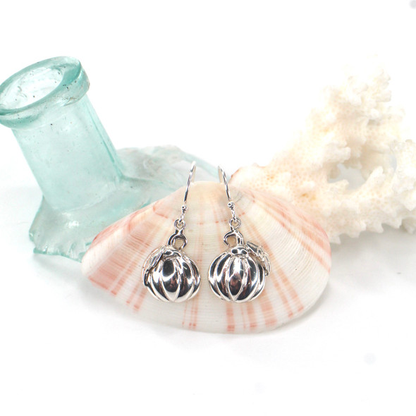 Sterling Silver Pumpkin Earrings Sterling Silver Pumpkin Earrings