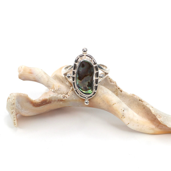 Abalone Oval Ocean Ambience Ring - Size 9
