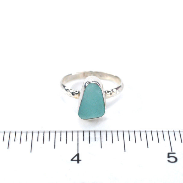 Aqua Allure Sea Glass Stack Ring - Size 7