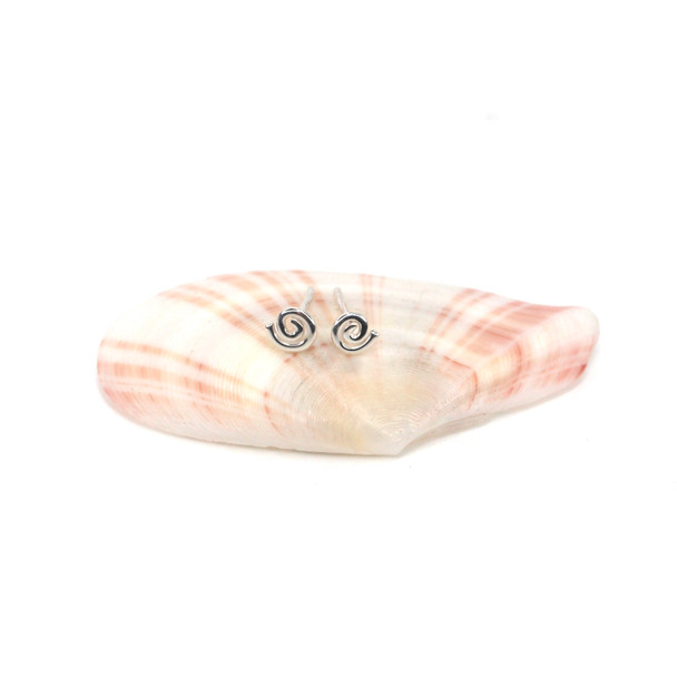 Sterling Silver Swirl Post Earrings