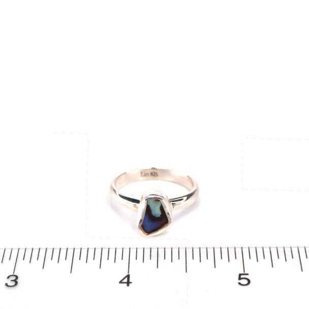 Abalone Shimmer Sleek Ring  - Size 9 on ruler for size reference. 