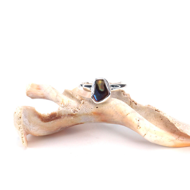 Abalone Shimmer Sleek Ring  - Size 9