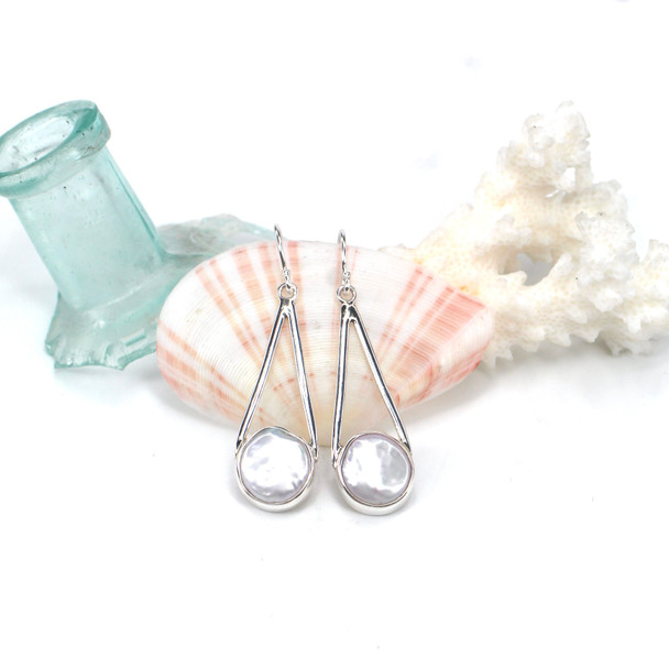 Pearl Lunar Drop Earring
