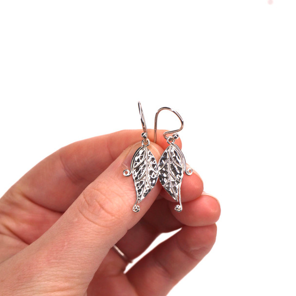 Sterling Silver Little Leaf Earrings