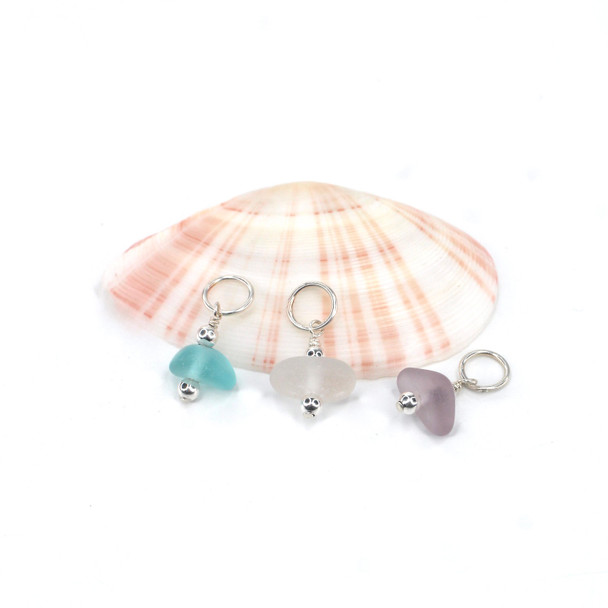 Sea Glass Dainty Drop Charm