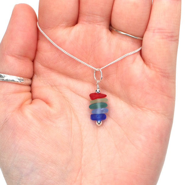 Rainbow Sea Glass 5 Piece Charm Two