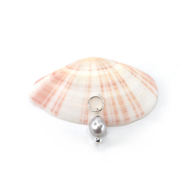 Gray Pearl Charm