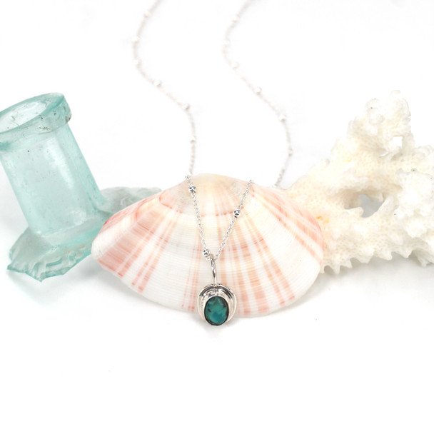 Turquoise Double Bezel Charm