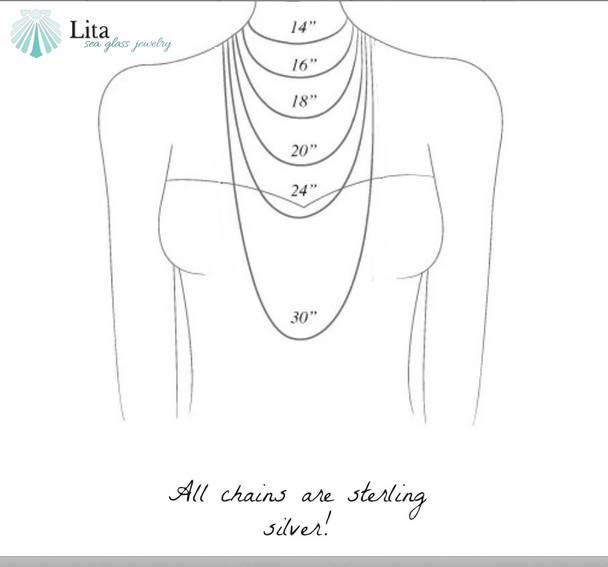 Necklace chain length options 