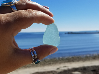 Ocean Blue Beach Glass