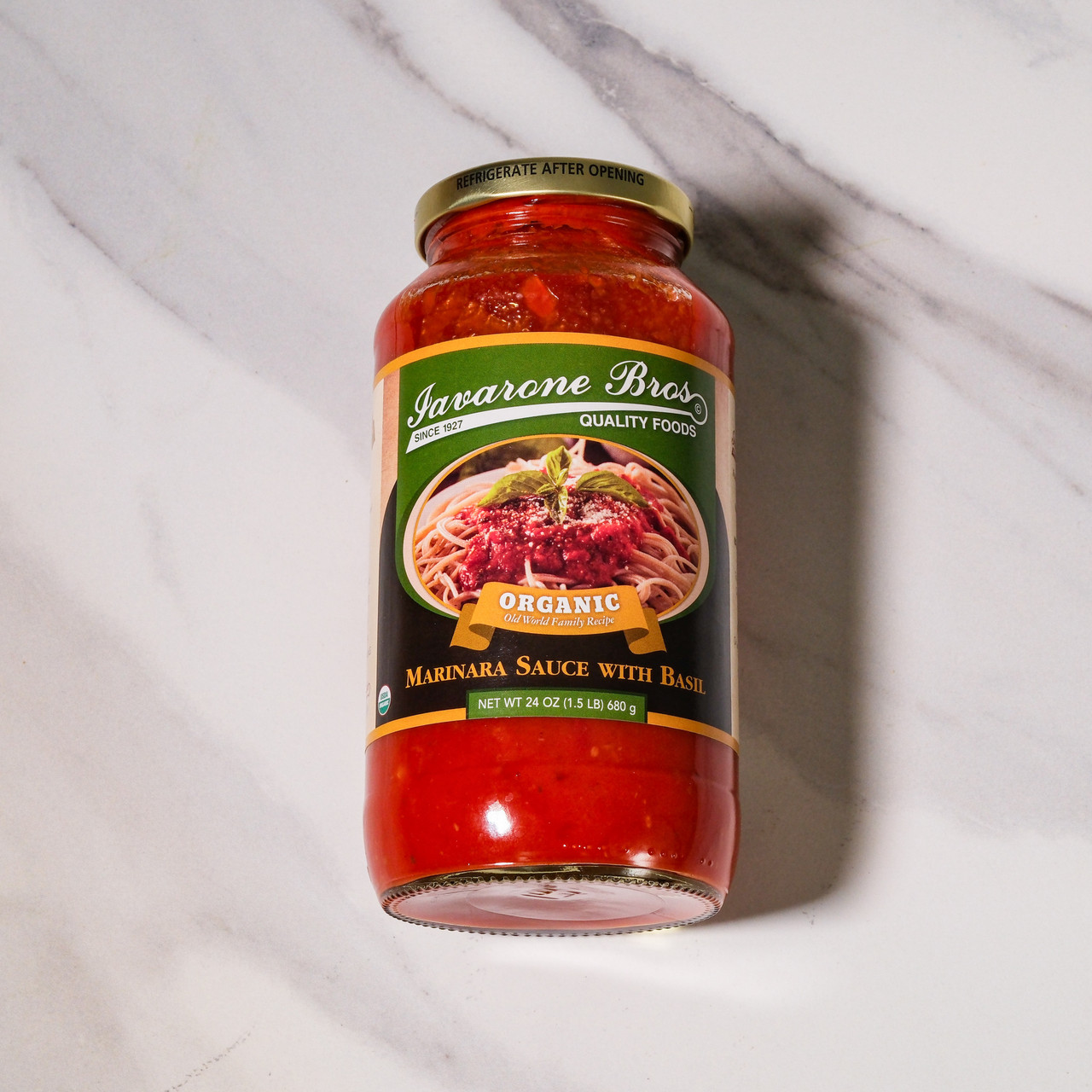 ORGANIC Marinara Sauce with Basil- Old World Family Recipe