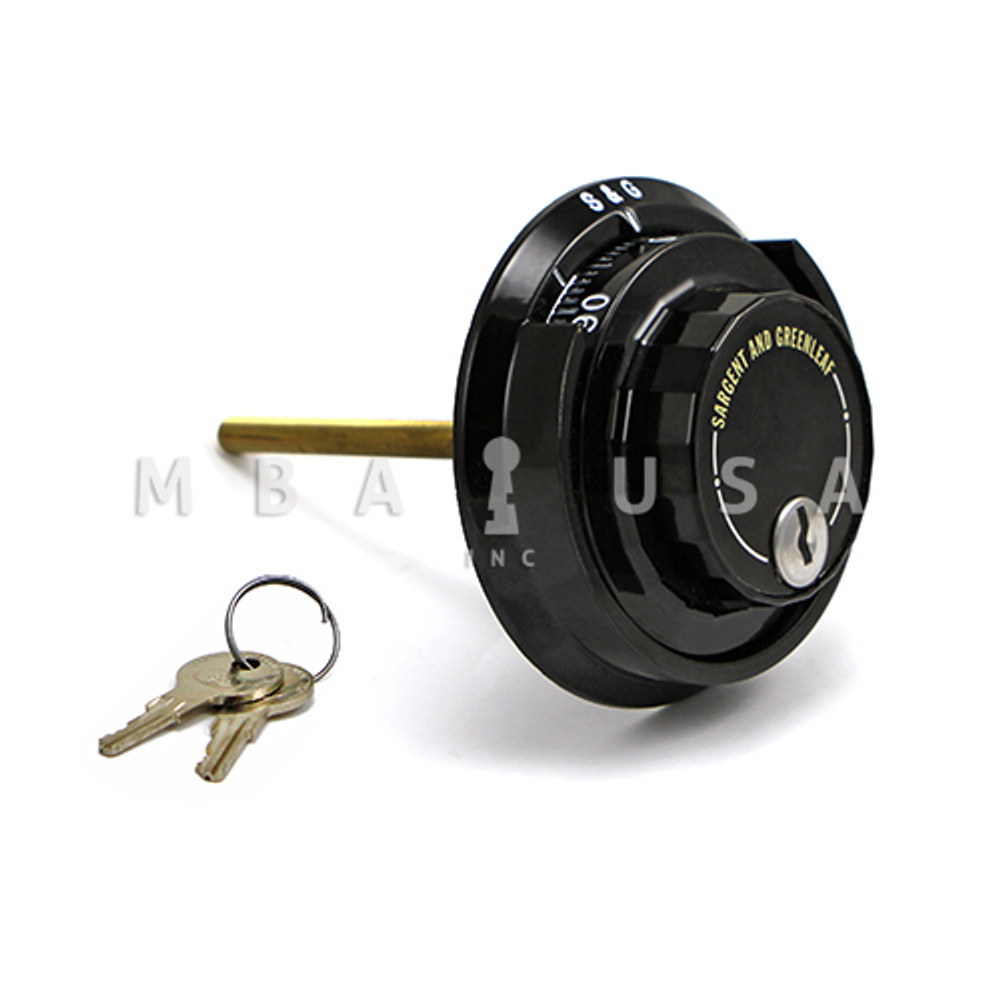 3-Wheel Lock, Spy Proof Dial & Ring, Black & White, Key Locking