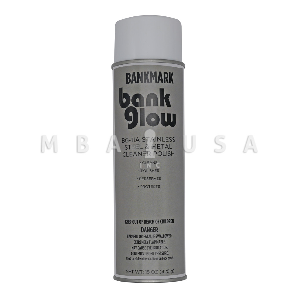 Lockmasters. Bank Glow Stainless Steel Metal Cleaner & Polish 15 oz.  Aerosol Can.; BKMBG11N