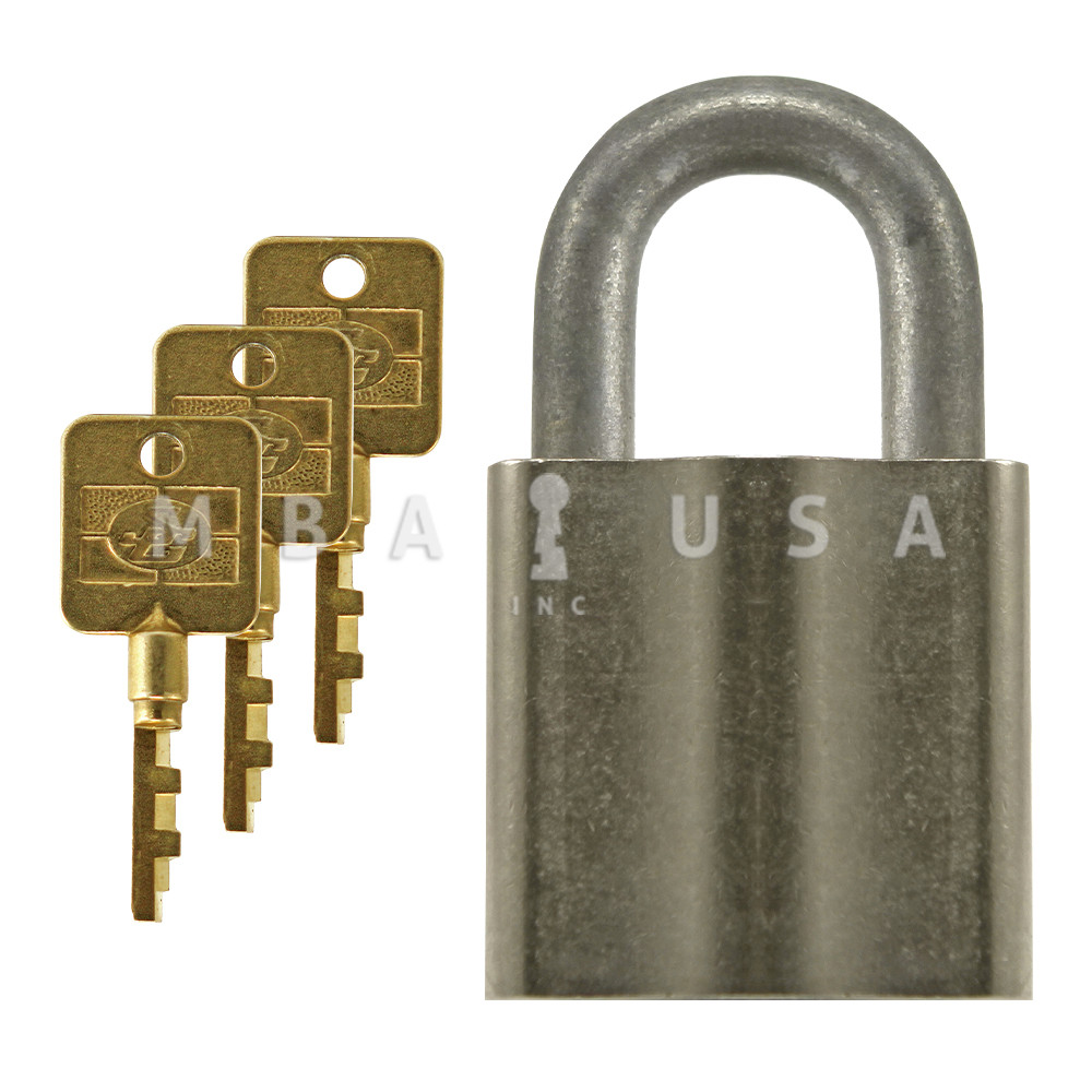 padlock with 3 keys