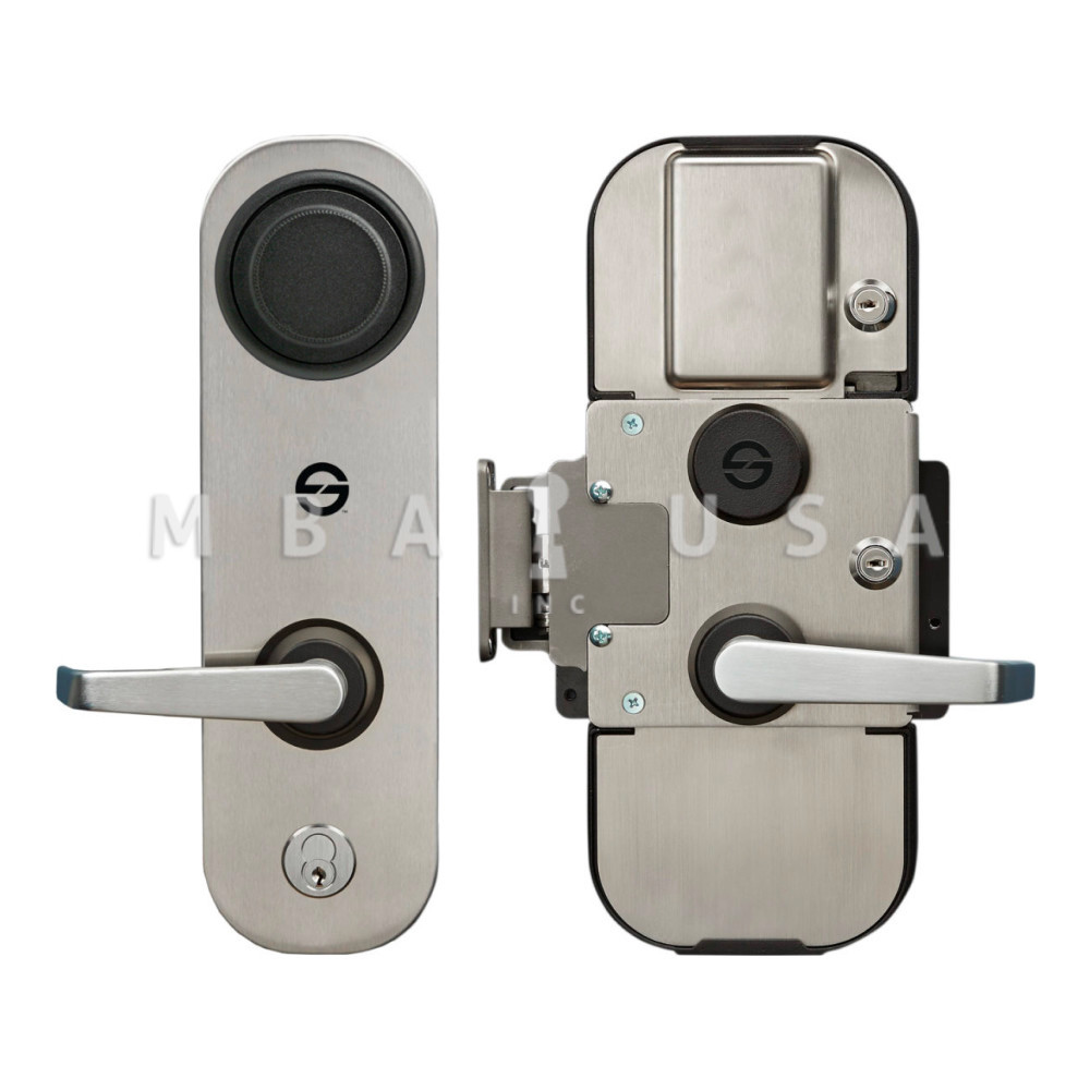 S&G 2890 Pedestrian Door Lock, Type 1, GSA Approved, Lever Exit, Kaba X-10  Lock, Outswing #2 Strike