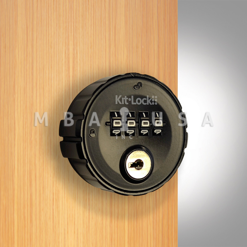 Codelocks KL10 Mechanical Cabinet/Locker Lock, Black Finish (Fits Doors Up  To 3/4 Thick) - MBA USA, Inc.