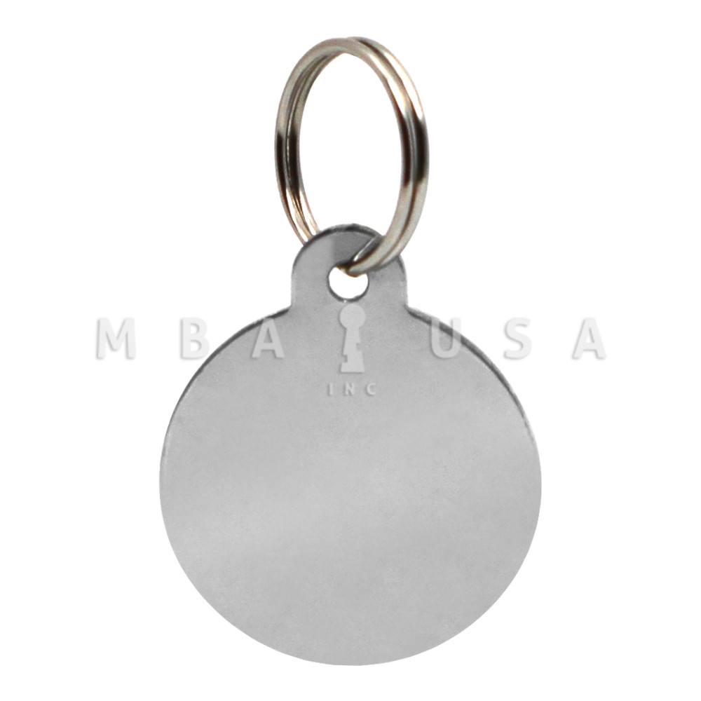 Large Circle Key Tags, Chrome Plated (10-Pack)