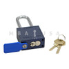 PACLOCK 2A Padlock, 2"W Aluminum Body, Blue, 5/16" Hardened Stainless Steel Shackle, 2-1/2" Shackle Clearance, 6-pin UCS Core, K/D