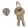 Key Locking Cylinder w/ Pair of Keys, Single Sided (Hudson), Keyed Different