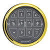 SafeLogic Basic, Swing Bolt Lock & Top-Lit Keypad, 2-User, Brass