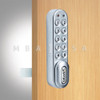 Codelocks KL1000 Series Electronic Cabinet/Locker Lock, Pushbutton, Vertical, Silver Grey Finish (Fits Doors 1/4" - 1" Thick)