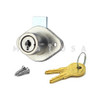 ILCO DRAWER LOCK 7/8” THICKNESS, BRIGHT NICKEL, KEYED ALIKE KA560