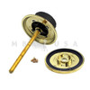 Dial & Ring, Front Reading, Rubber Grip, Polished Brass